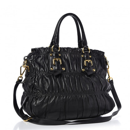 Prada Nappa Gaufre Tote Black 3 of 11