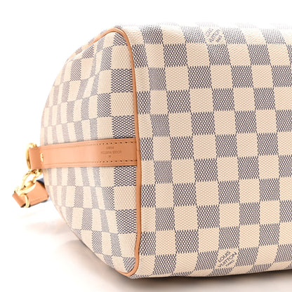 Louis Vuitton Damier Azur Braided Speedy Bandouliere 30 Blue 8 of 9