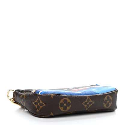 Louis Vuitton Monogram 2019 Christmas Animation Mini Venice Pochette Accessories Blue 3 of 4