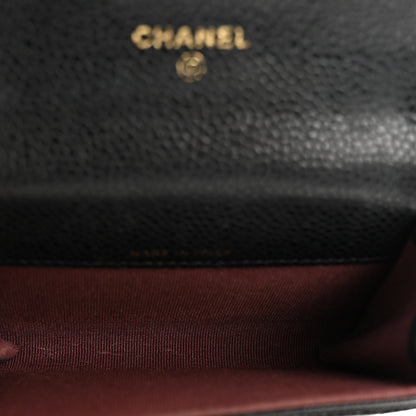 Chanel Caviar Quilted Flap Card Holder Wallet Black 5 of 8