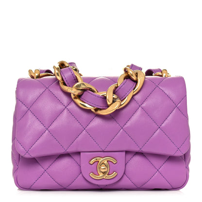 Chanel Lambskin Quilted Small CC Funky Town Flap Purple 1 of 15