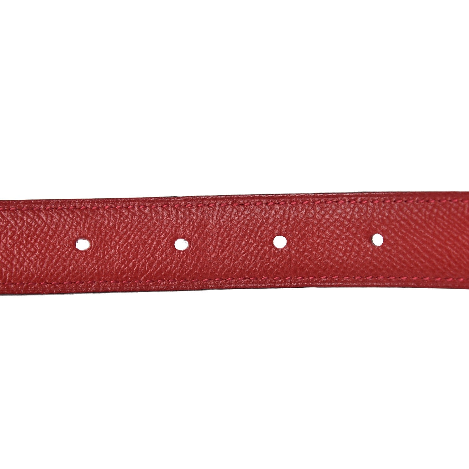 Hermes Swift Epsom 24mm Gamma Belt 75 Black Rouge Casaque 6 of 7