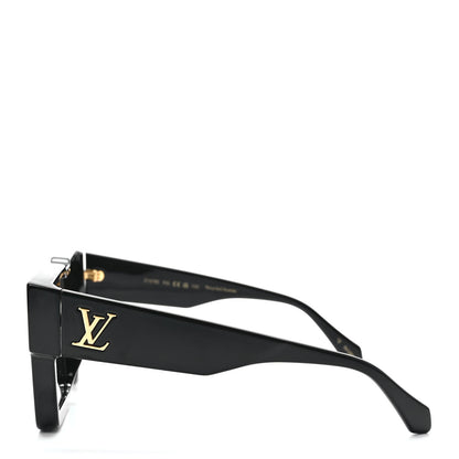 Louis Vuitton Acetate Swarovski Crystal Cyclone Sunglasses Z1578W Black 3 of 8