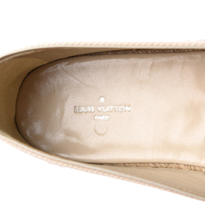 Louis Vuitton Canvas Waterfall Espadrille Flats 38 Ecru 8 of 10