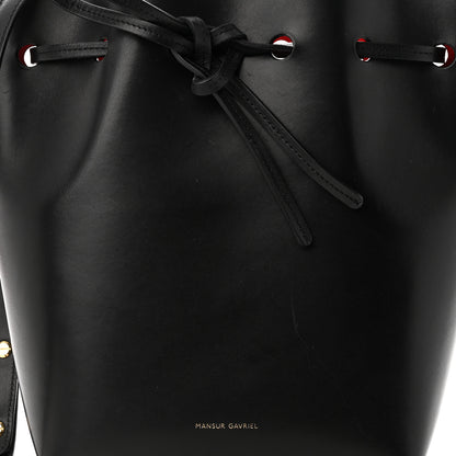 Mansur Gavriel Calfskin Mini Bucket Bag Black Flamma 8 of 12