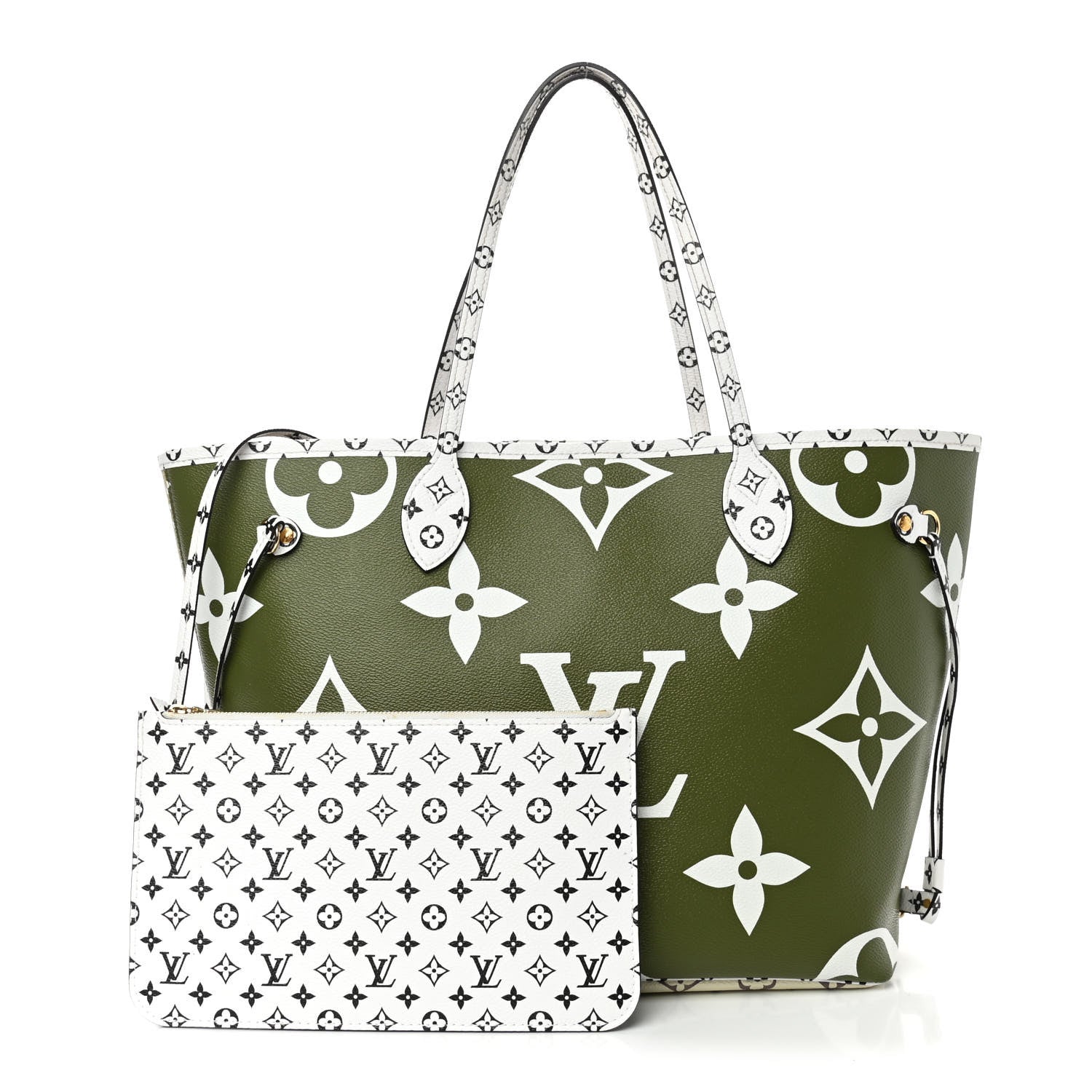 Louis Vuitton Monogram Giant Neverfull MM Kaki 1 of 10
