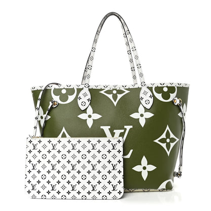 Louis Vuitton Monogram Giant Neverfull MM Kaki 1 of 10
