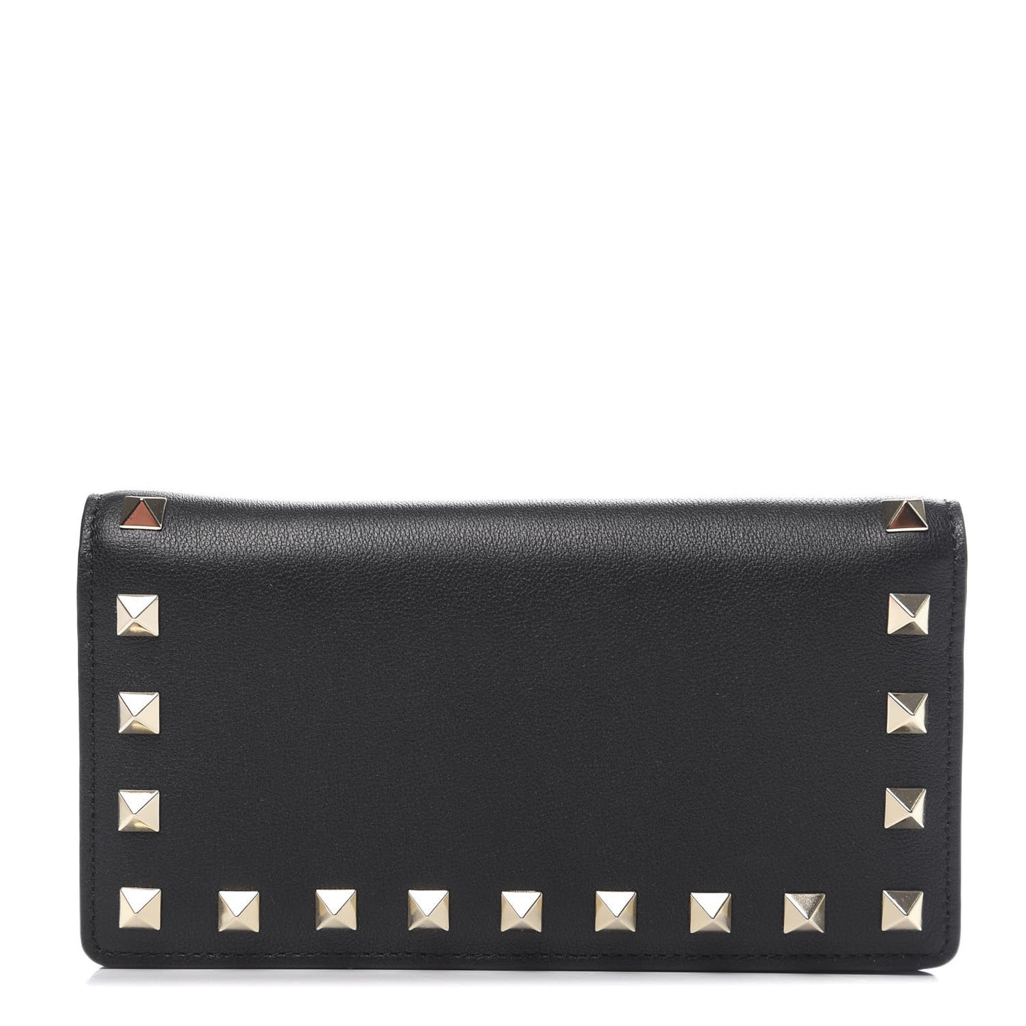 Vitello Rockstud Flap Wallet Black