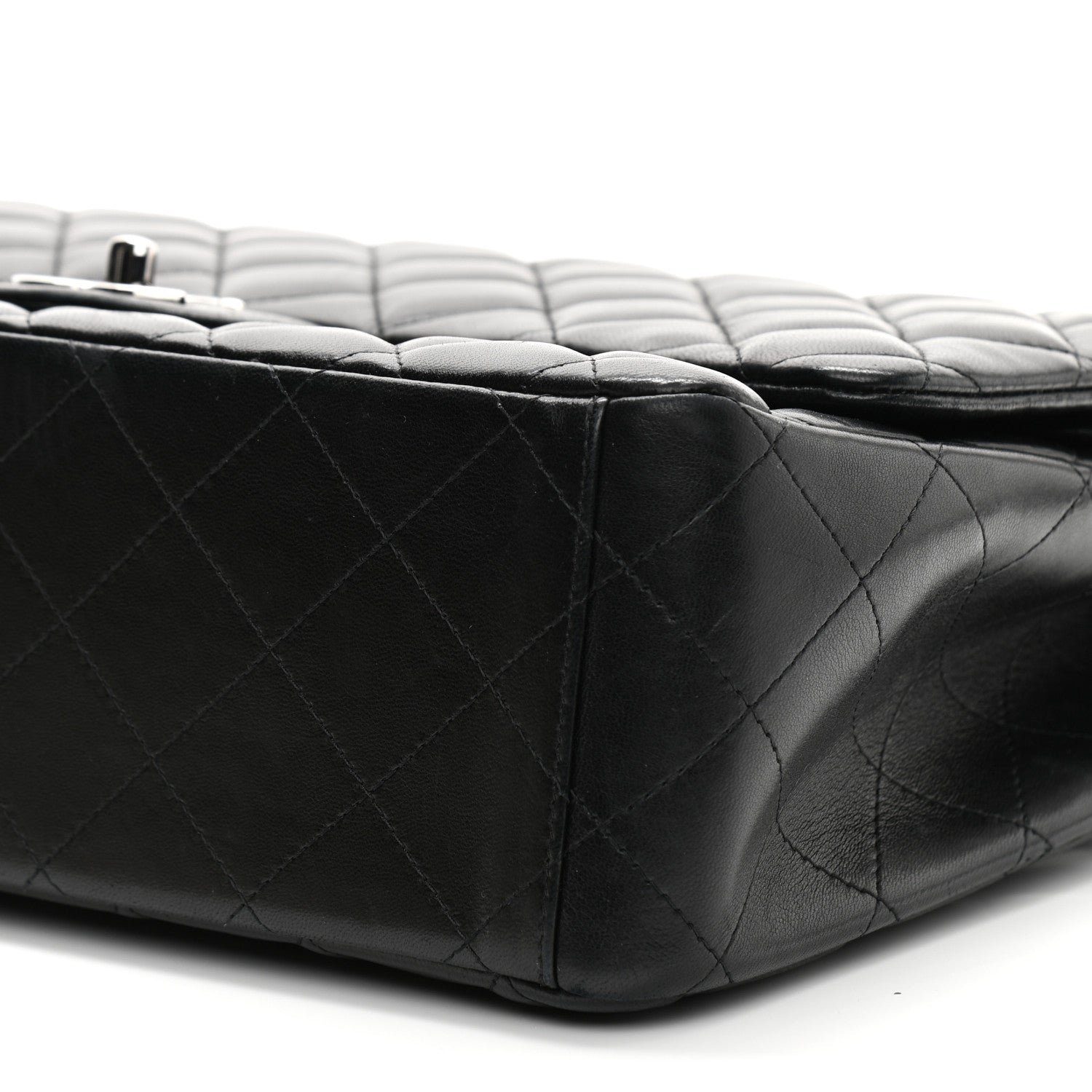 Chanel Lambskin Quilted Maxi Double Flap Black 10 of 14