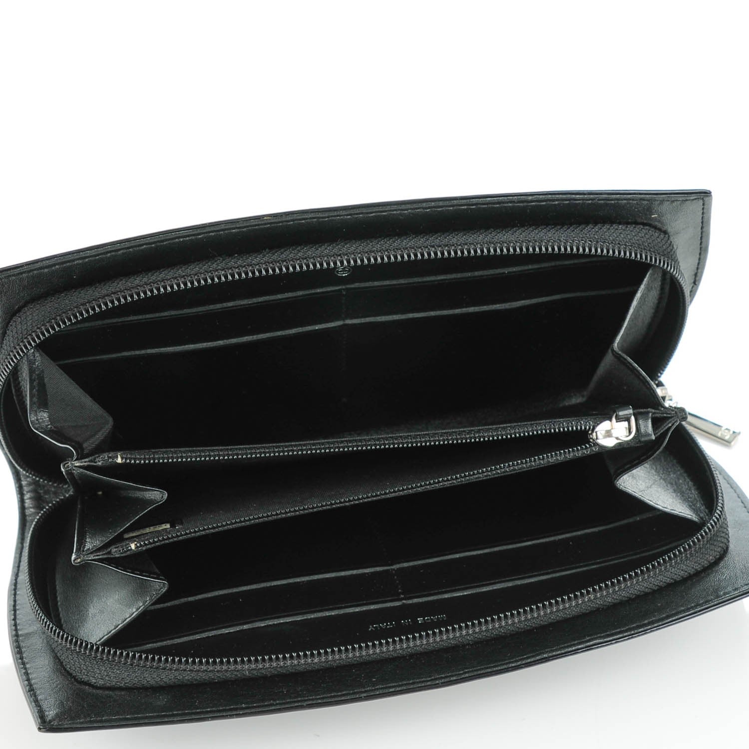 Chanel Patent Large CC Compact Zip Gusset Wallet Black 5 of 8