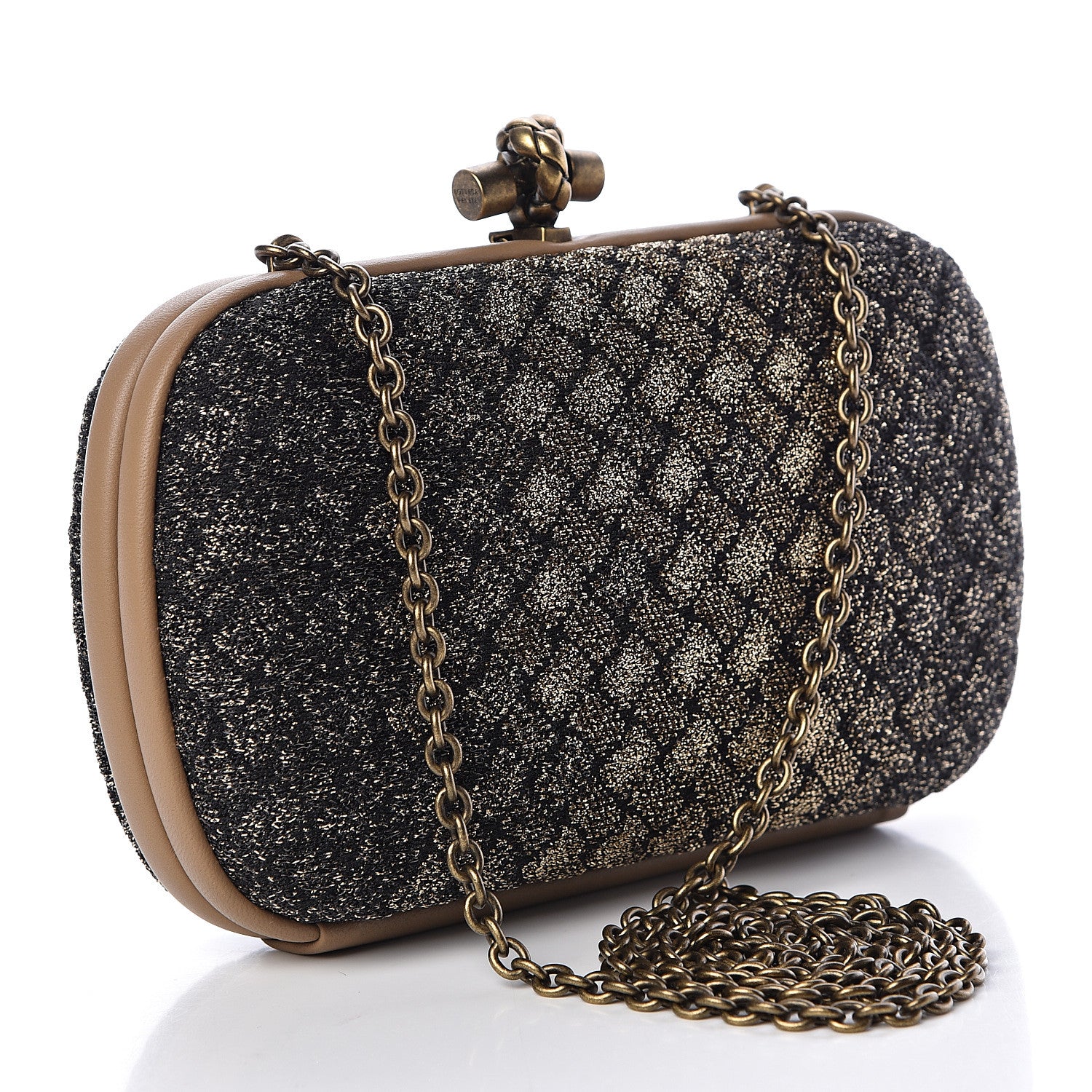 Bottega Veneta Lurex Intrecciato Chain Knot Clutch 3 of 9