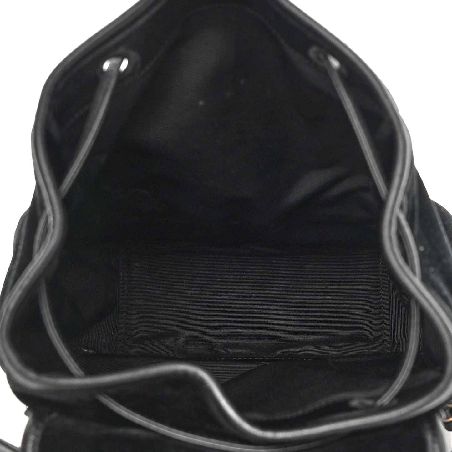 Velvet Calfskin Small Festival Backpack Black