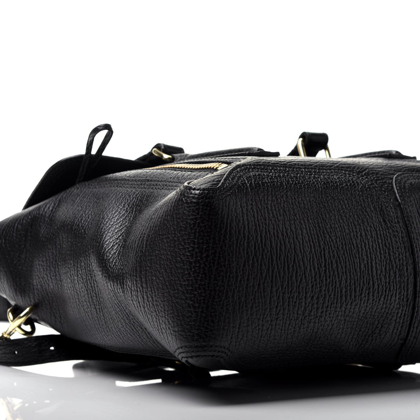 Textured Calfskin Medium Pashli Satchel Black