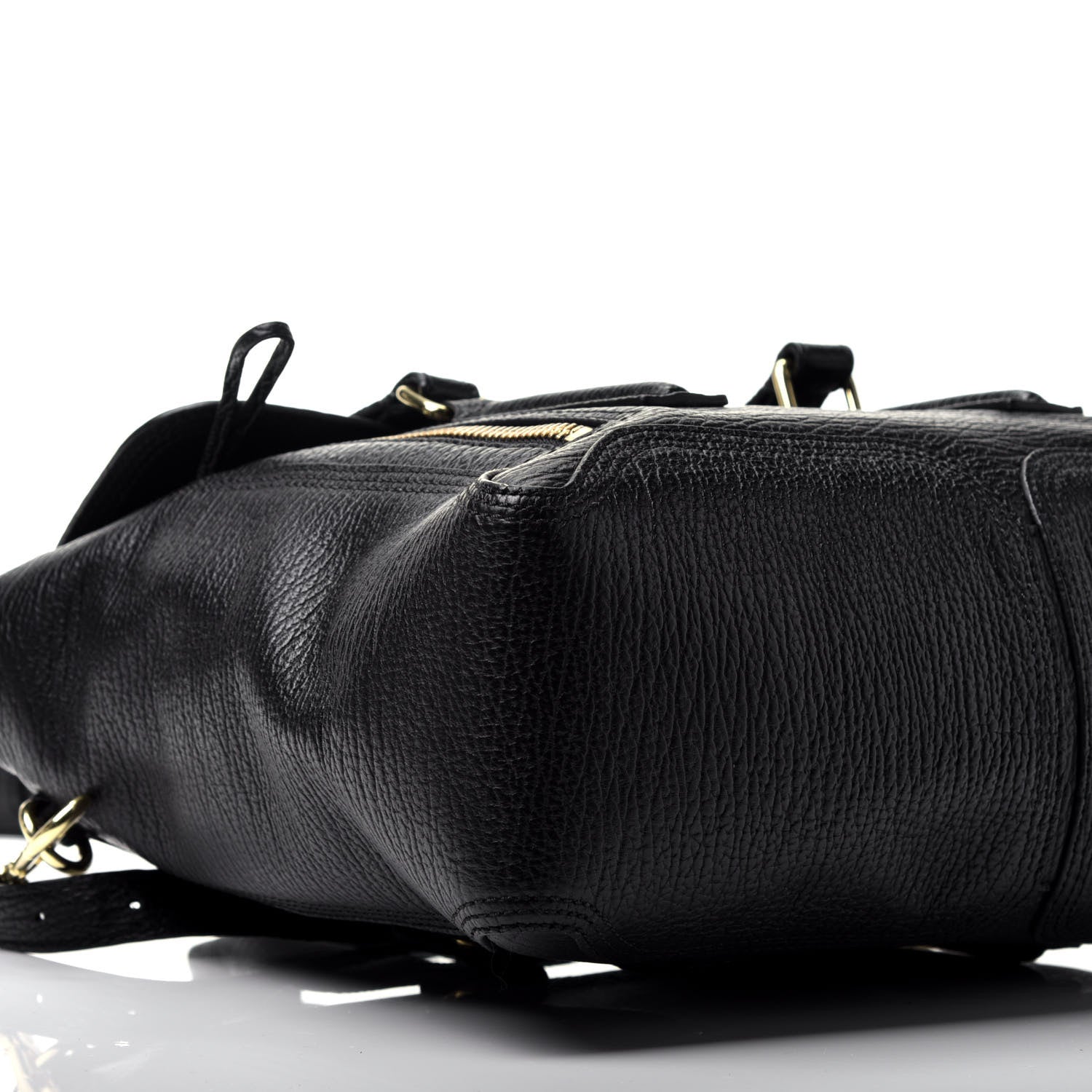3.1 Phillip Lim Textured Calfskin Medium Pashli Satchel Black 9 of 10