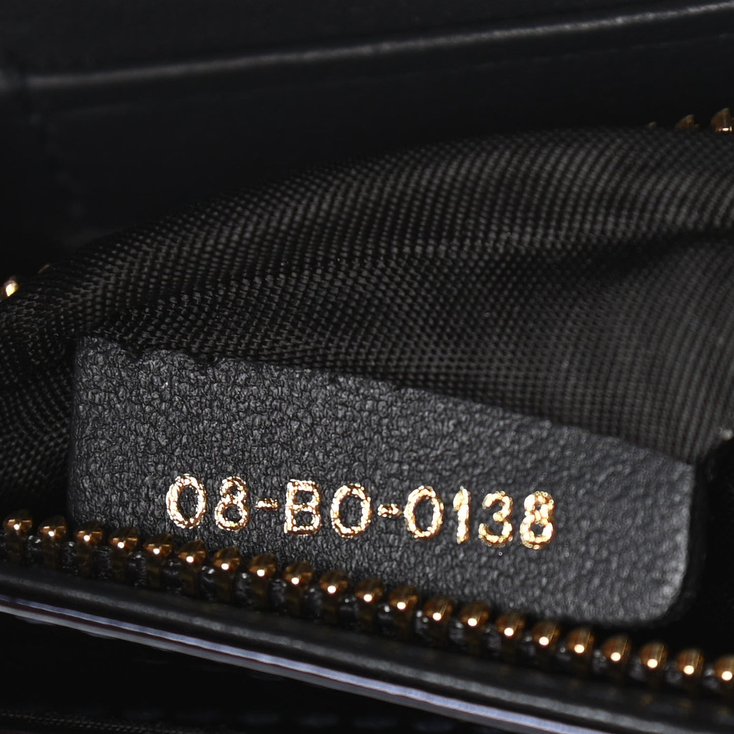 Metallic Patent Micro-Cannage Diorama Wallet on Chain Pouch Navy Blue