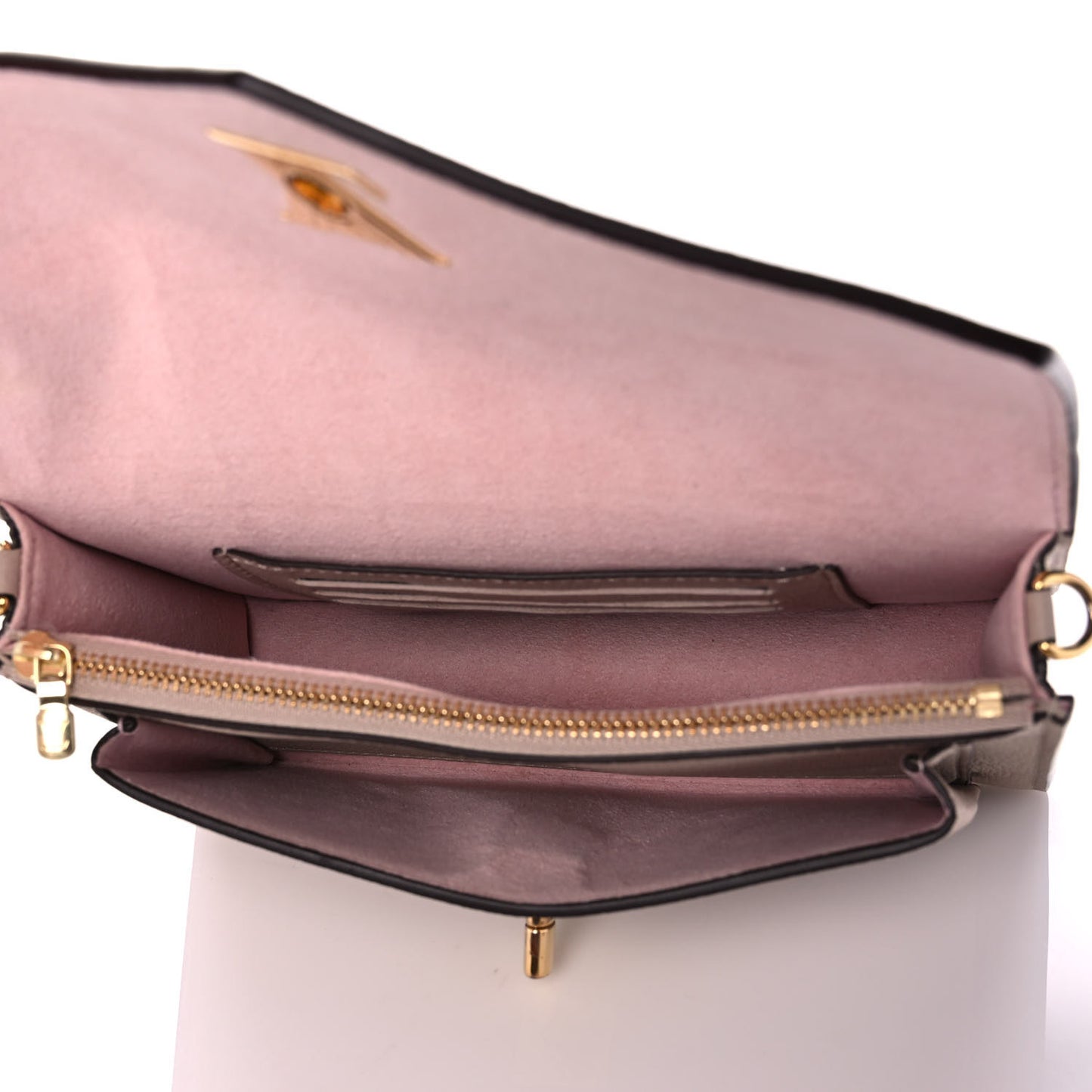 Soft Calfskin My Lockme Chain Pochette Greige