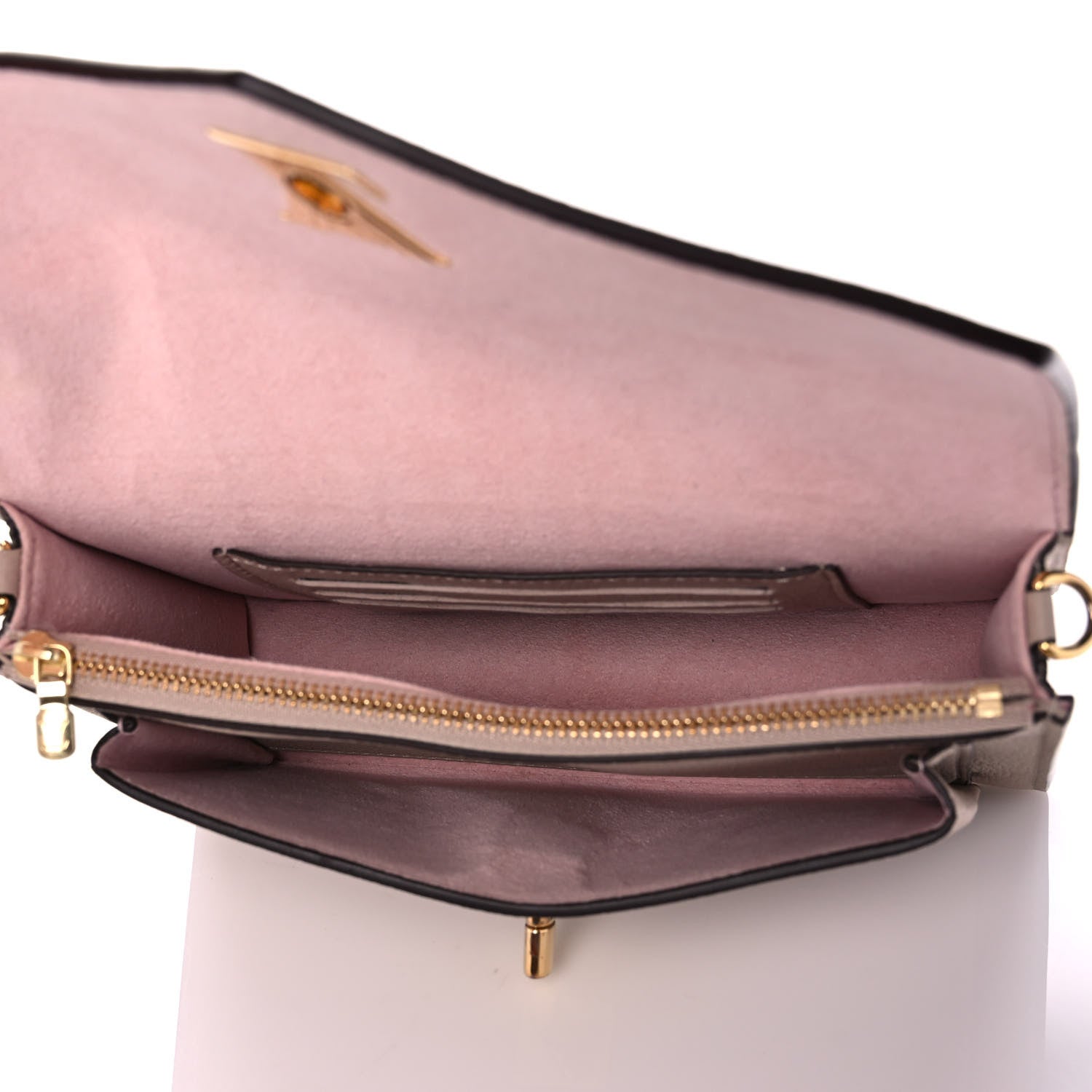 Louis Vuitton Soft Calfskin My Lockme Chain Pochette Greige 5 of 12