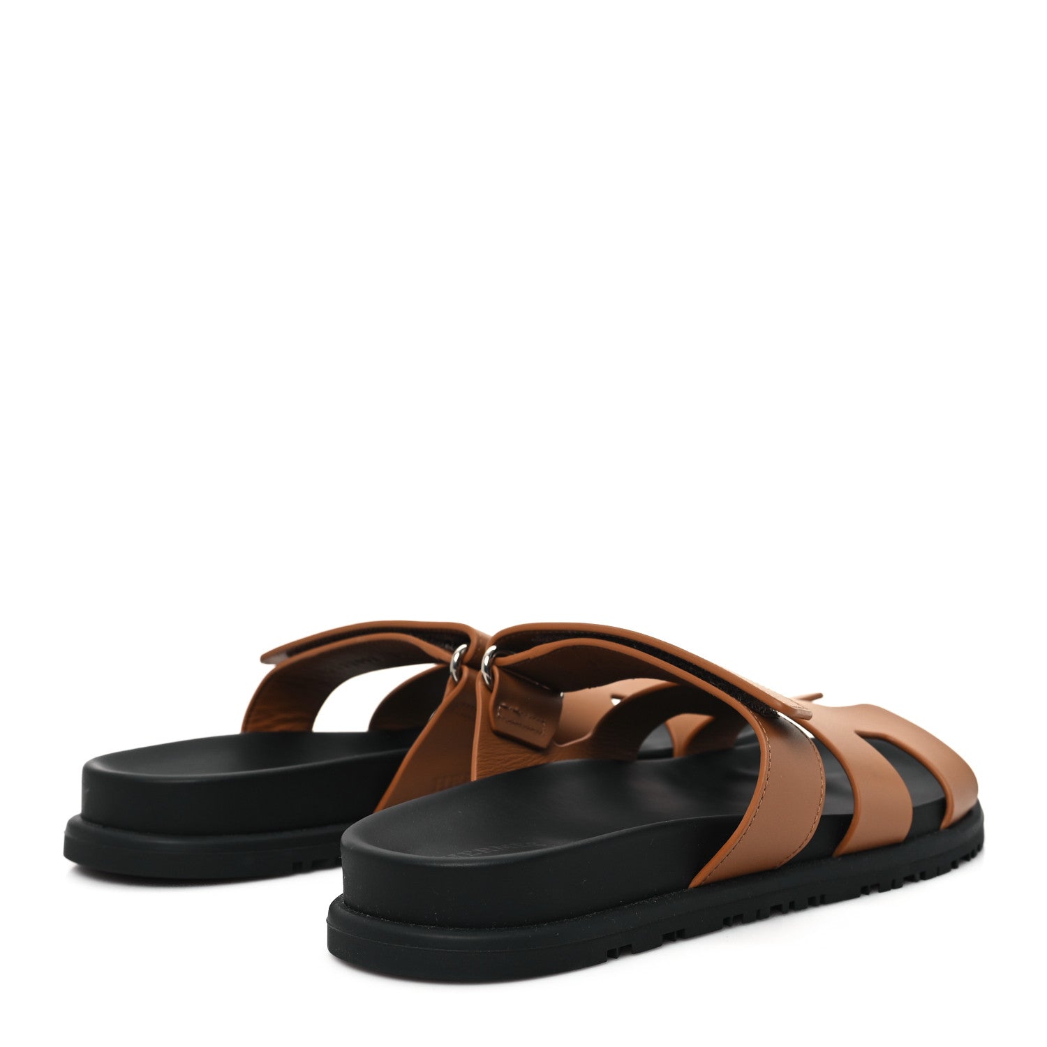 Hermes Calfskin Womens Chypre Sandals 37.5 Naturel 5 of 10