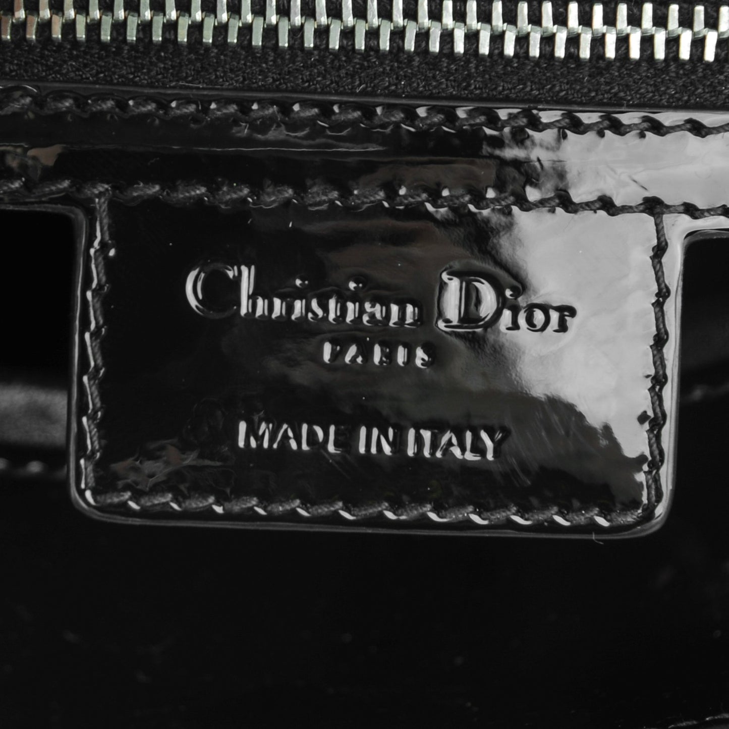 Patent Cannage Large Lady Dior Black
