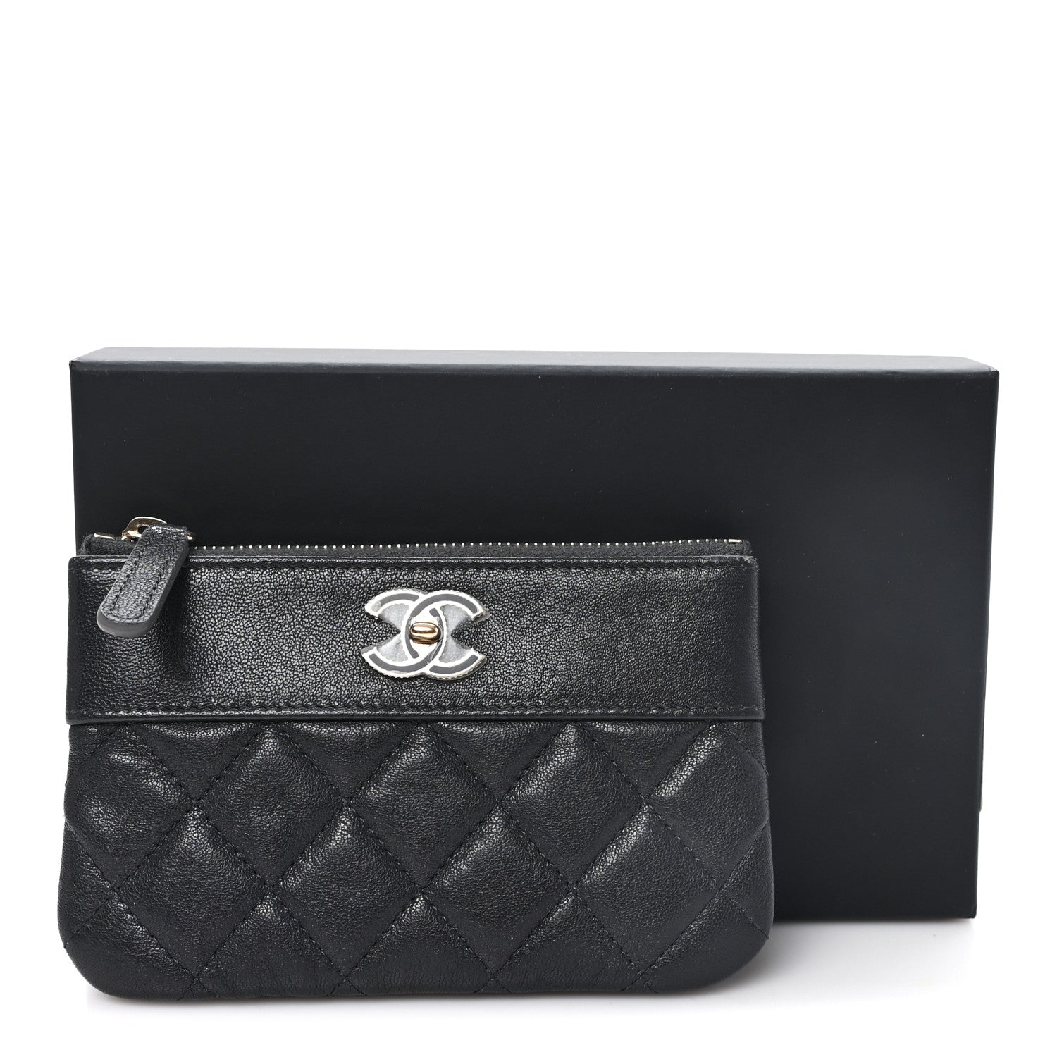 Chanel Caviar Quilted Small Vintage Mademoiselle Cosmetic Case Black 8 of 8