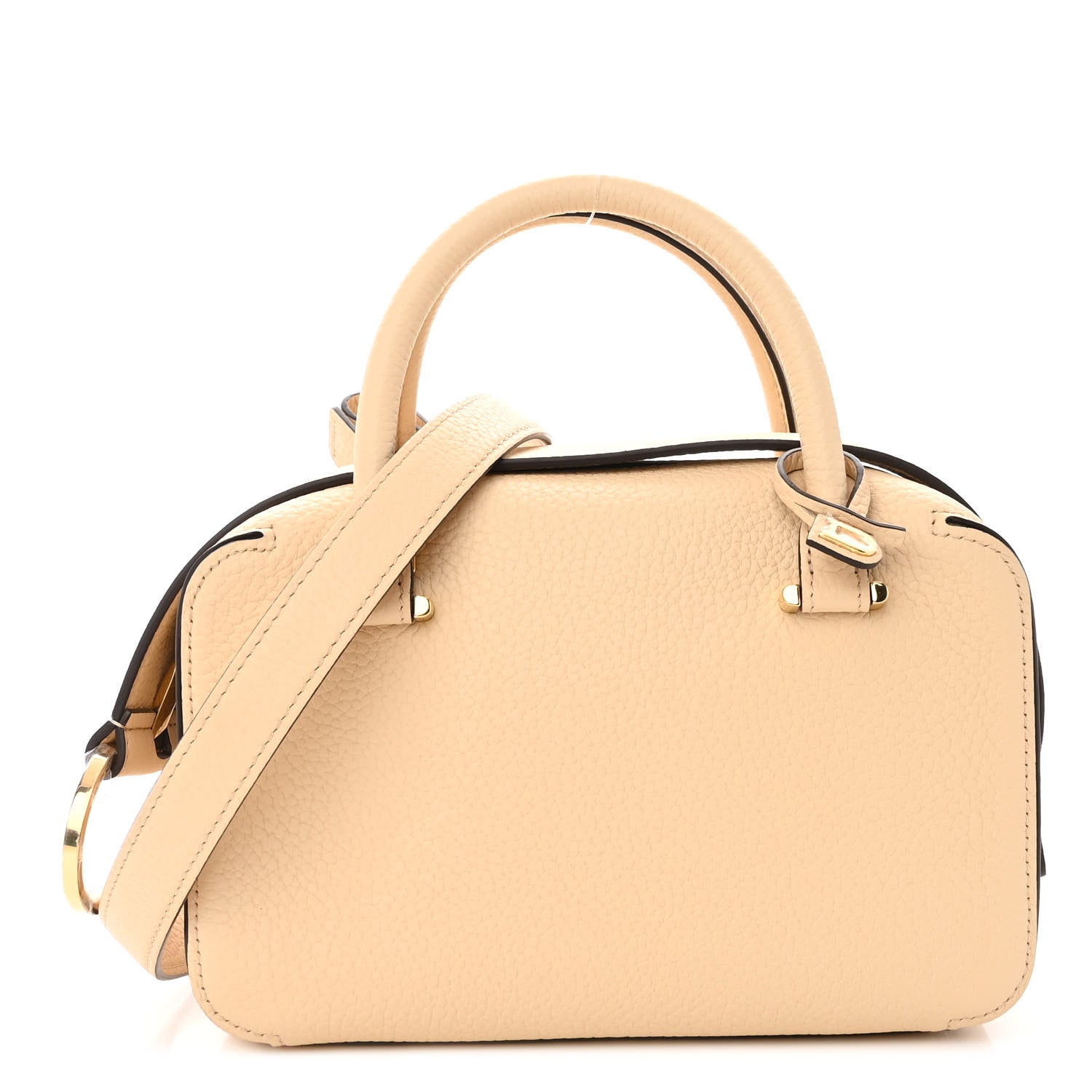 Delvaux Taurillon Soft Mini Cool Box Satchel Dune 1 of 8