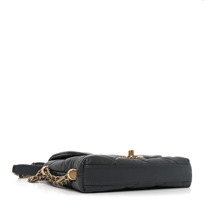Chanel Lambskin Quilted Mini Crush On Chains Flap Bag Grey 4 of 10
