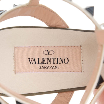 Valentino Garavani Nappa Rockstud Ankle Strap 65mm Pumps 37 Army Green Light Ivory 6 of 8