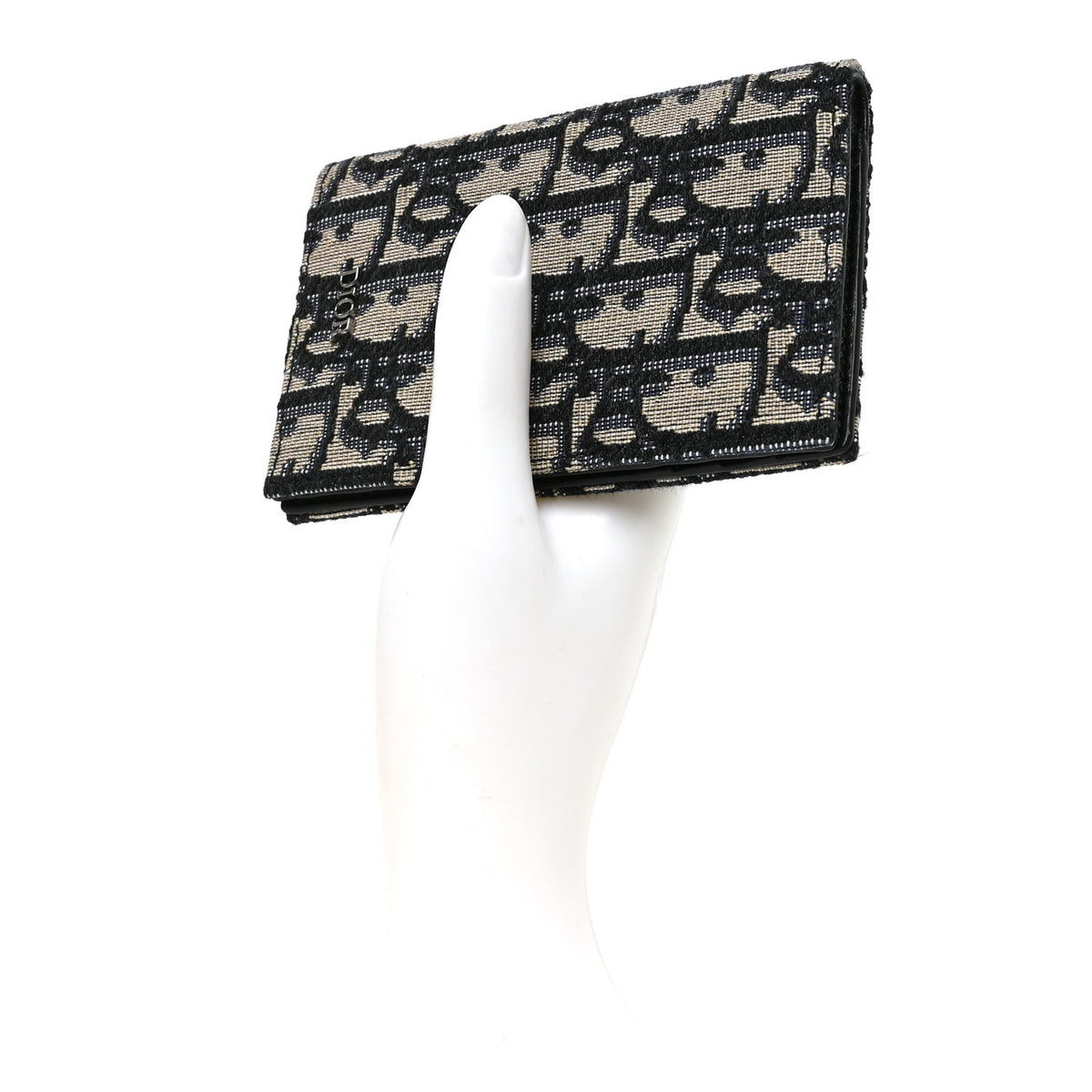 Christian Dior Oblique Bi-Fold Card Holder Blue 2 of 7