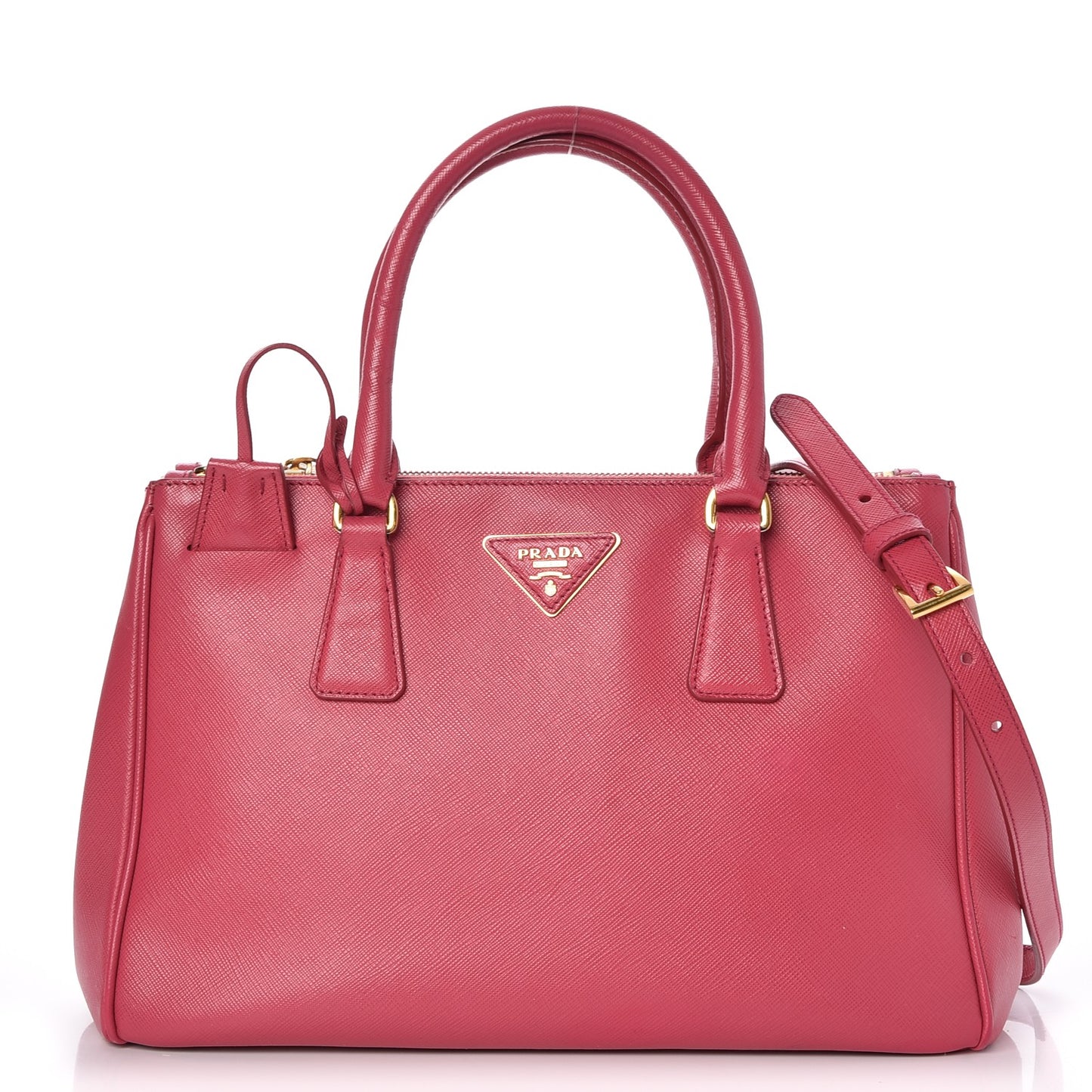 Saffiano Small Galleria Double Zip Tote Peonia
