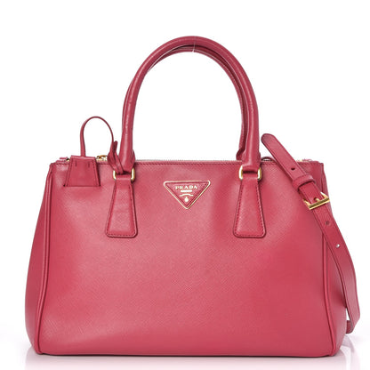 Prada Saffiano Small Galleria Double Zip Tote Peonia 1 of 8