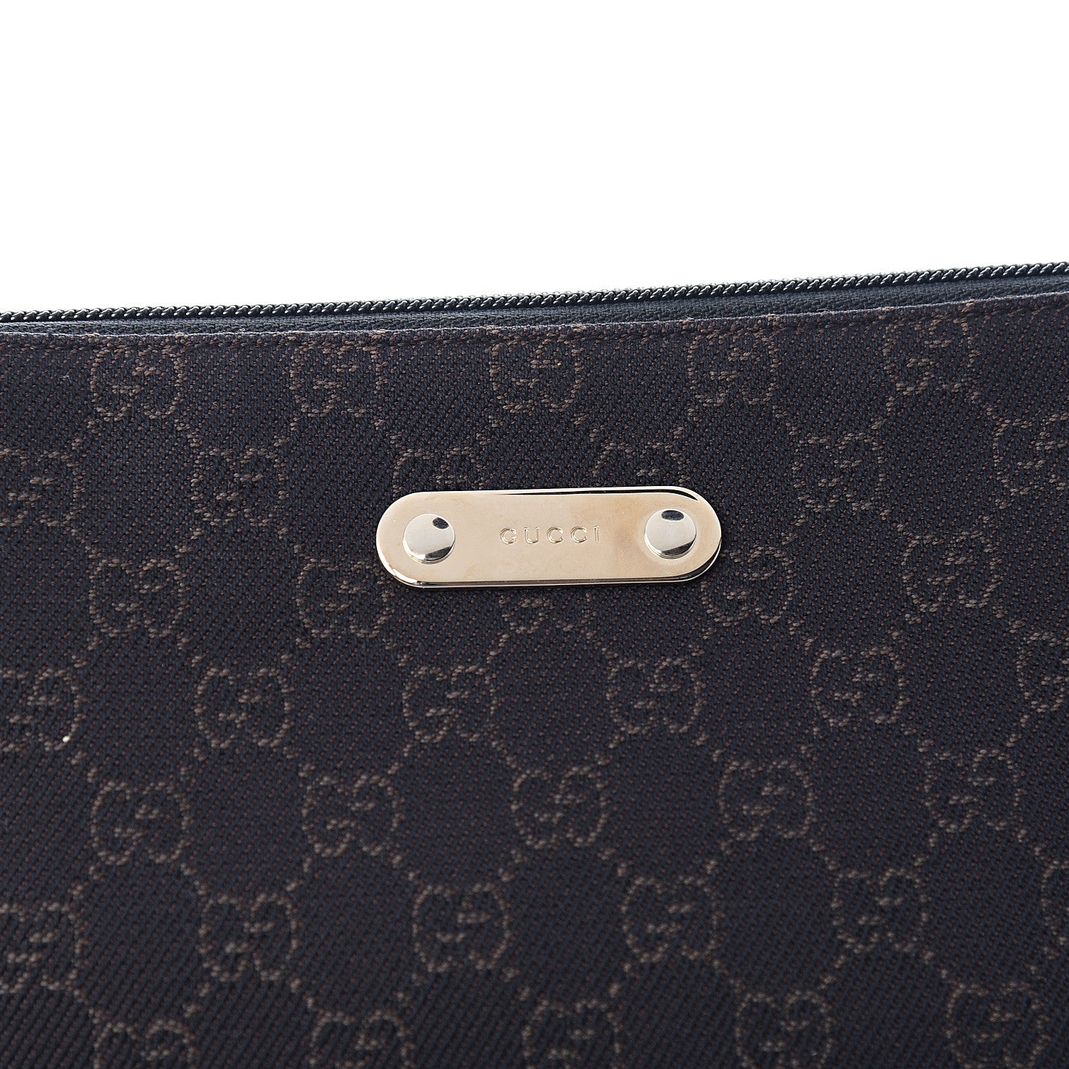 Gucci Denim Monogram Messenger Bag Dark Brown 9 of 9