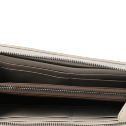 Bottega Veneta Nappa Intrecciato Zip Around Wallet Black White 5 of 8