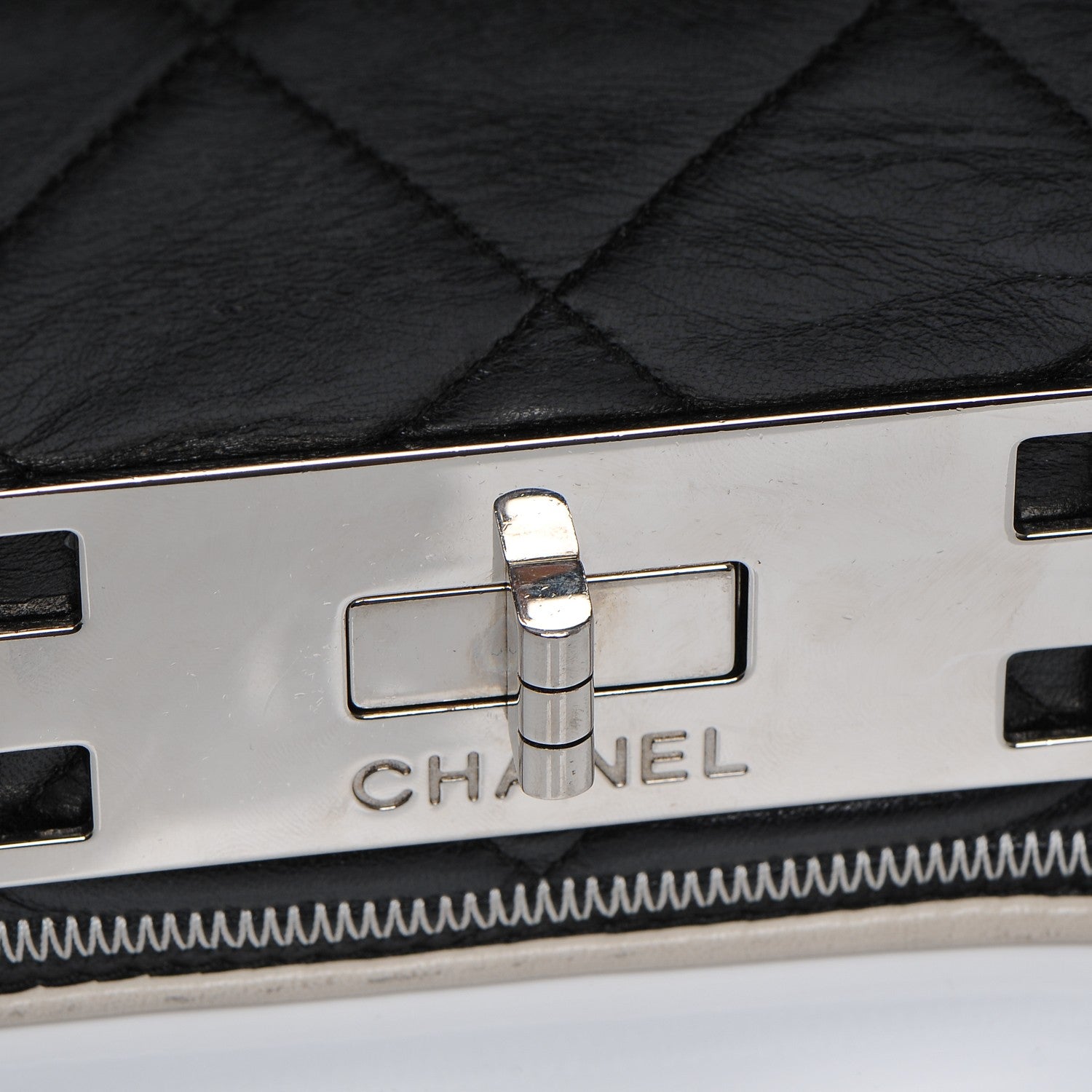 Chanel Lambskin Quilted East West Accordion Flap Black 8 of 8