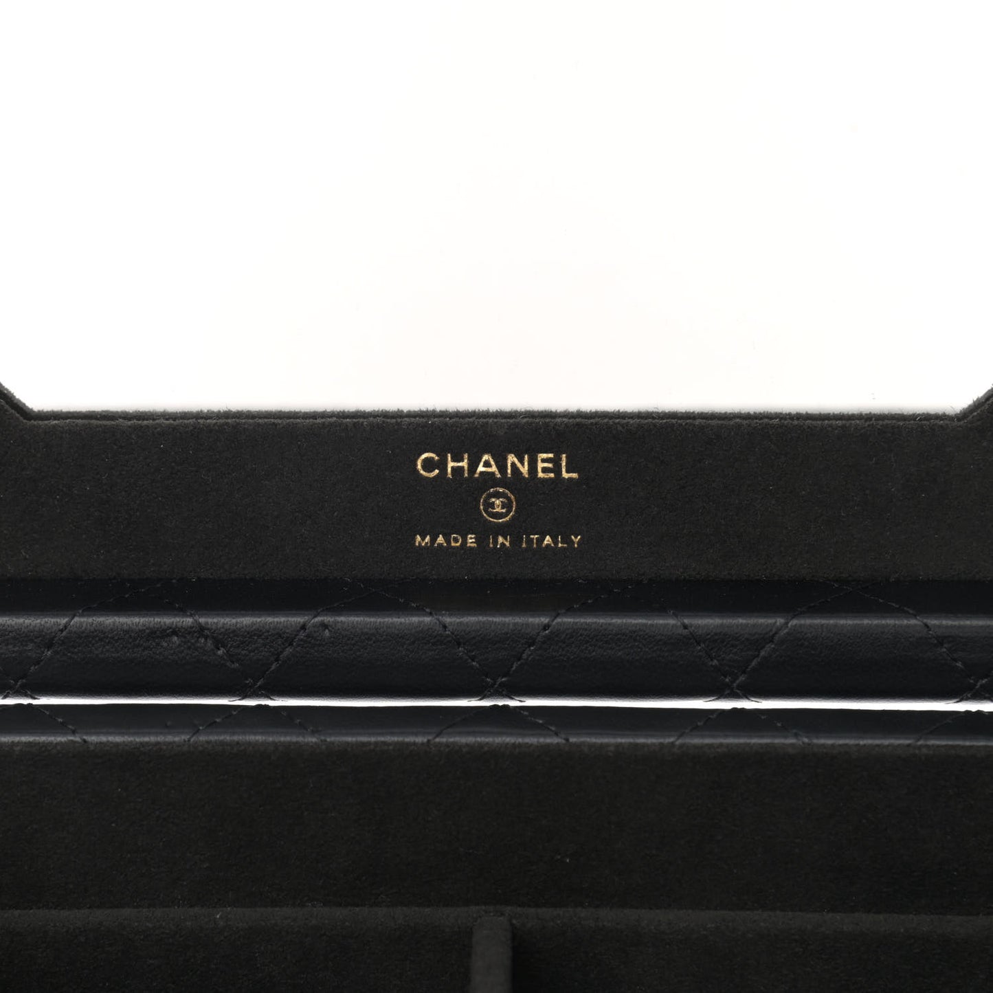 Lambskin Quilted Jewelry Case Black
