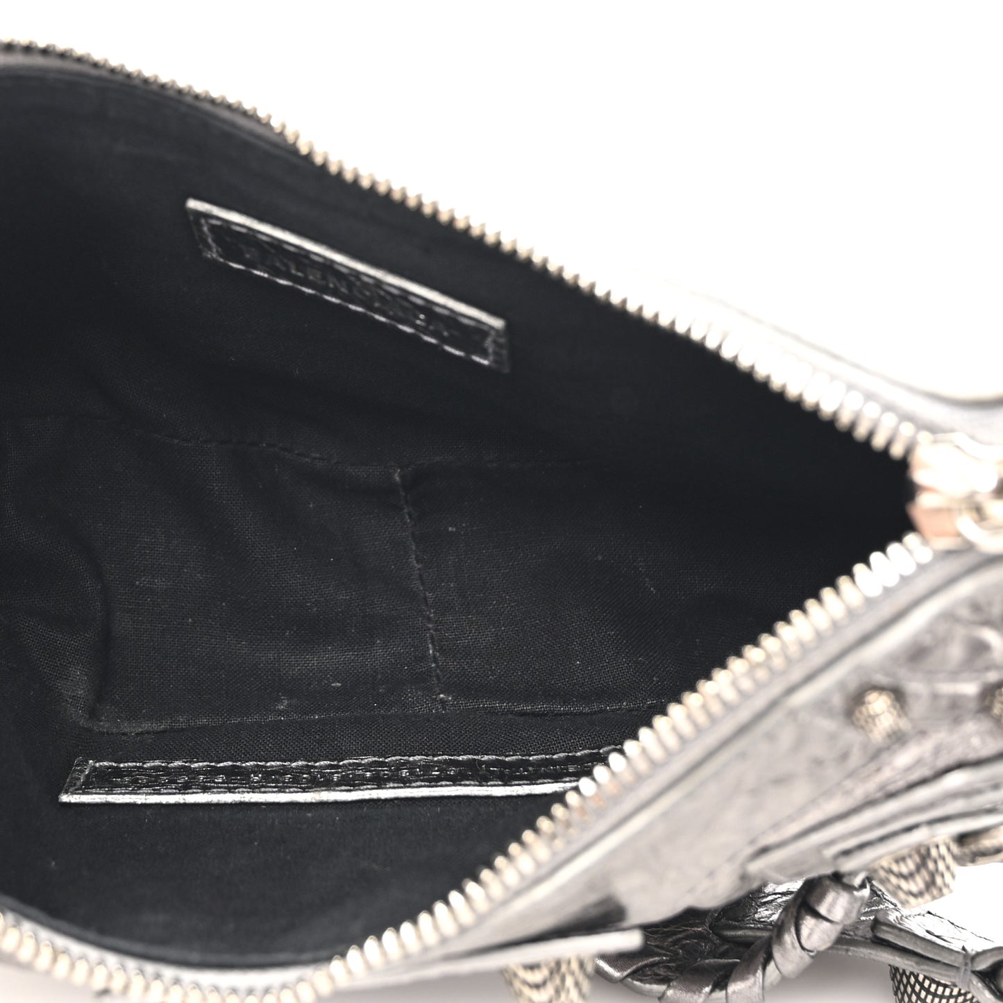Metallic Agneau Arena Le Cagole Shoulder Bag XS Silver