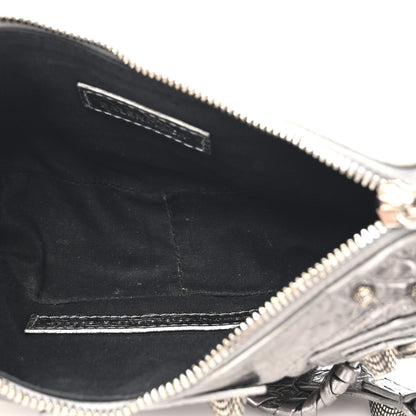 Balenciaga Metallic Agneau Arena Le Cagole Shoulder Bag XS Silver 6 of 13