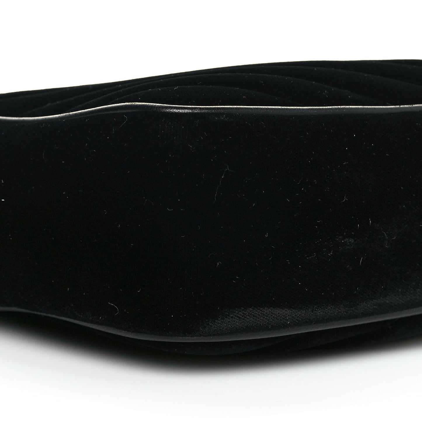 Velvet Matelasse Monogram Lou Camera Bag Black