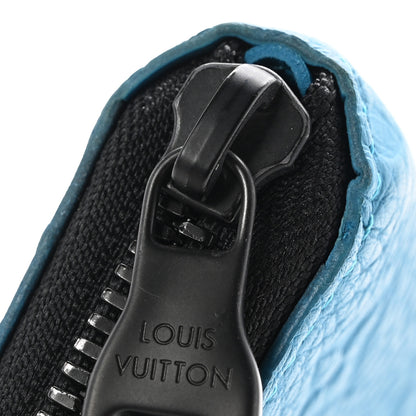 Louis Vuitton Taurillon Monogram Zippy Vertical Wallet Turquoise 9 of 12