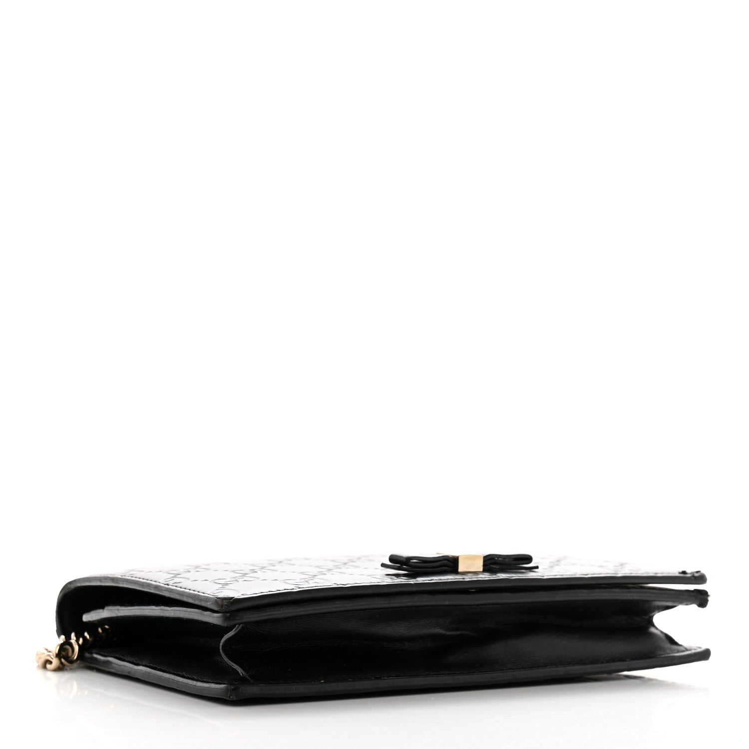 Gucci Guccissima Signature Bowy Chain Wallet Black 4 of 16