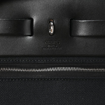 Hermes Military Toile Vache Hunter Herbag Zip Retourne 31 PM Black 7 of 11