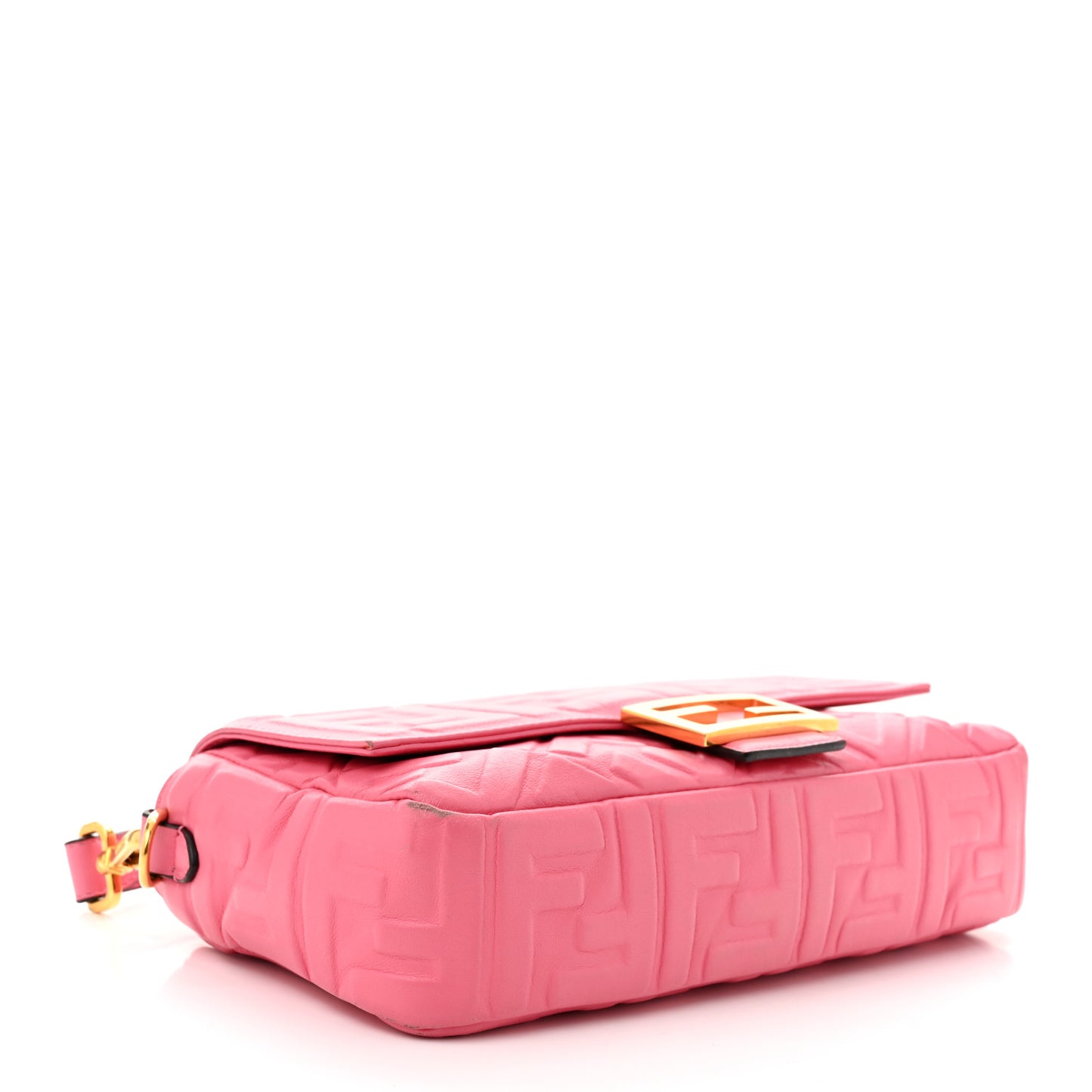 Nappa FF 1974 Embossed Baguette Rosa Fluo