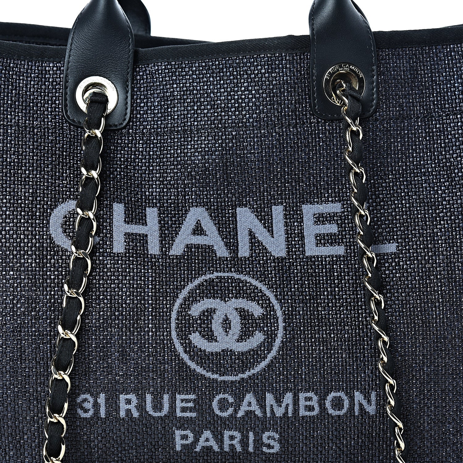 Chanel Canvas Medium Deauville Tote Grey 7 of 11