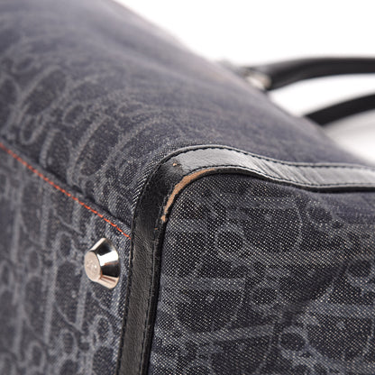Christian Dior Denim Monogram Flight Tote Blue 12 of 14