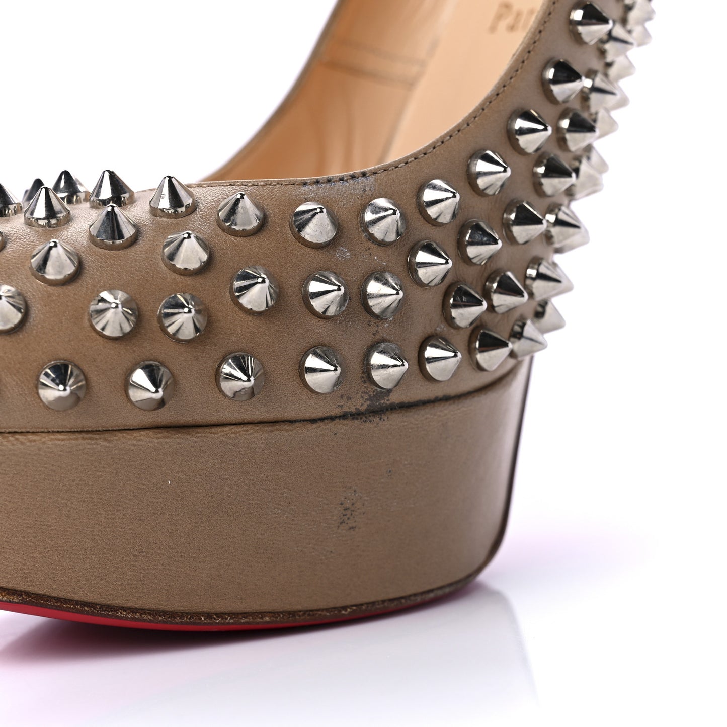 Nappa Bianca Spikes 140 Pumps 39.5 Nude Silver