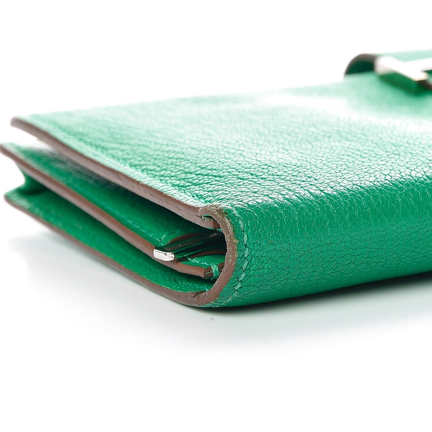 Chevre Mysore Bearn Gusset Wallet Menthe