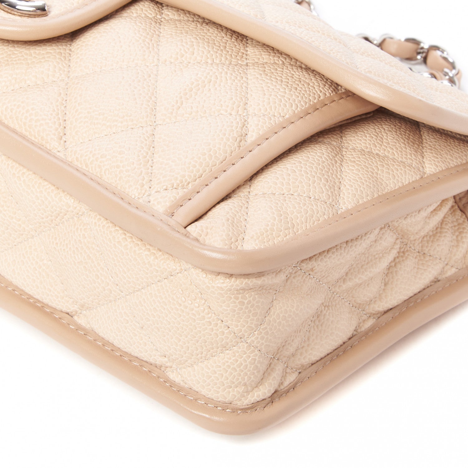 Chanel Caviar Quilted Medium French Riviera Flap Beige 8 of 10