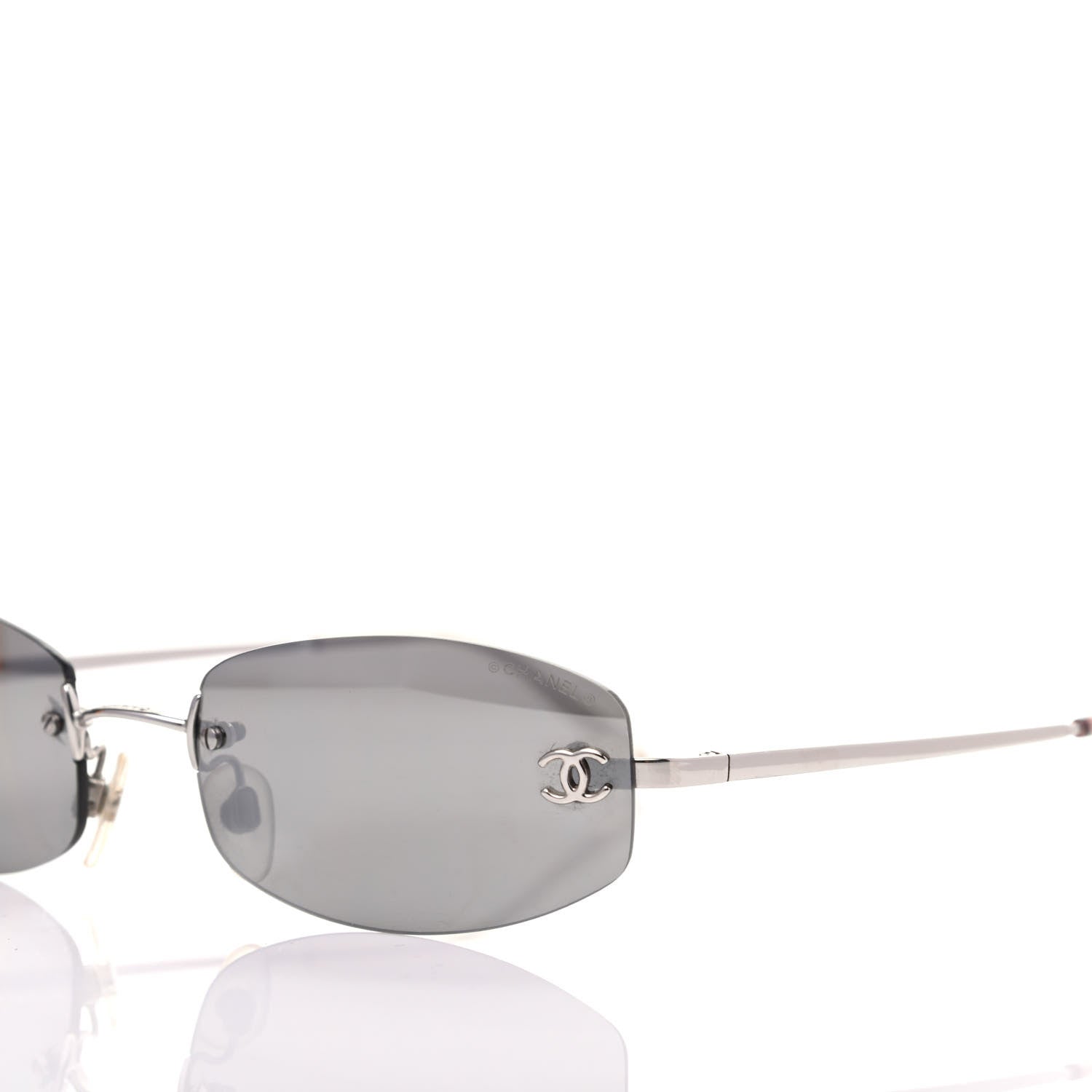 Chanel Metal Frameless Sunglasses 4002 Grey 7 of 8