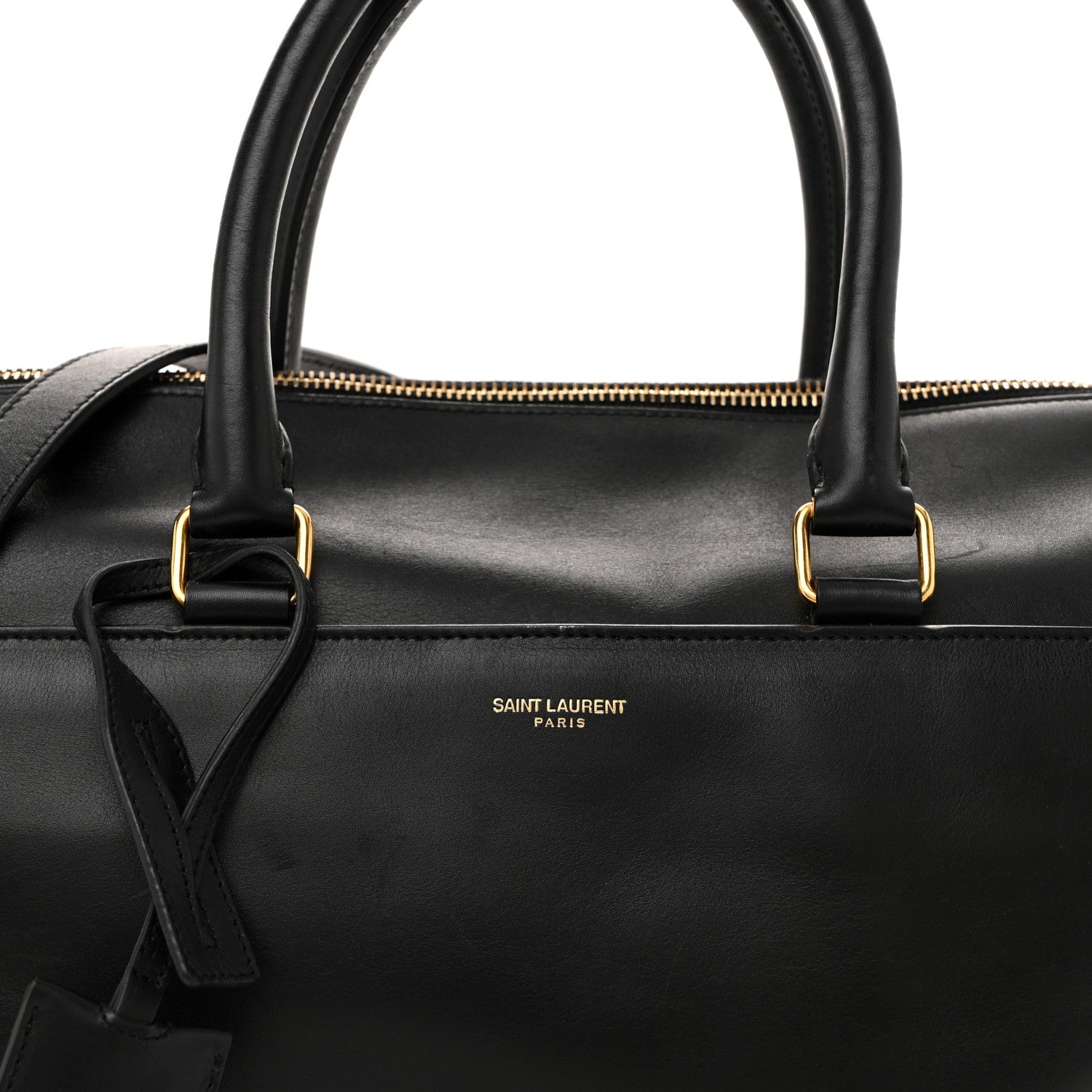 Saint Laurent Calfskin Classic Duffle 6 Black 8 of 13