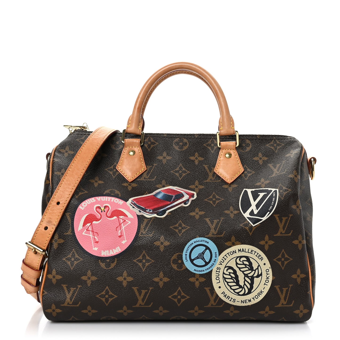 Monogram World Tour Speedy Bandouliere 30