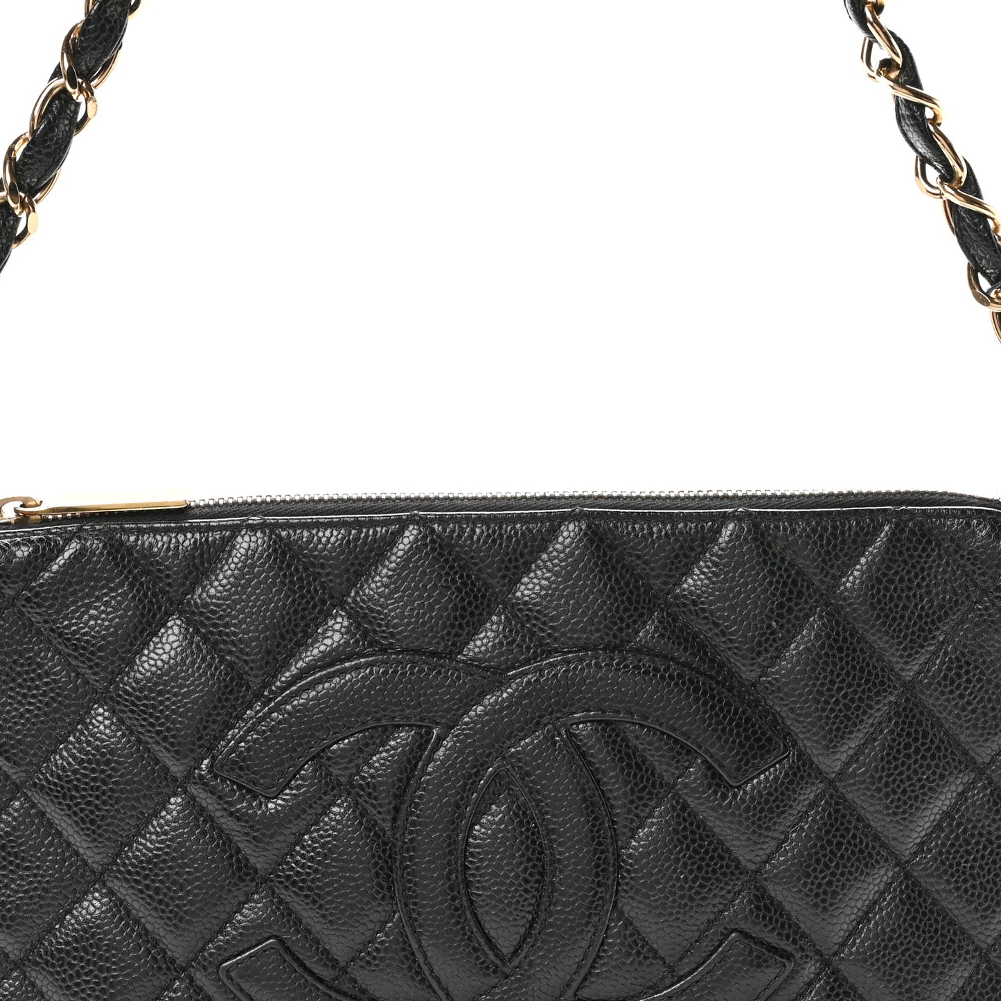 Caviar Quilted Timeless CC Shoulder Bag Black